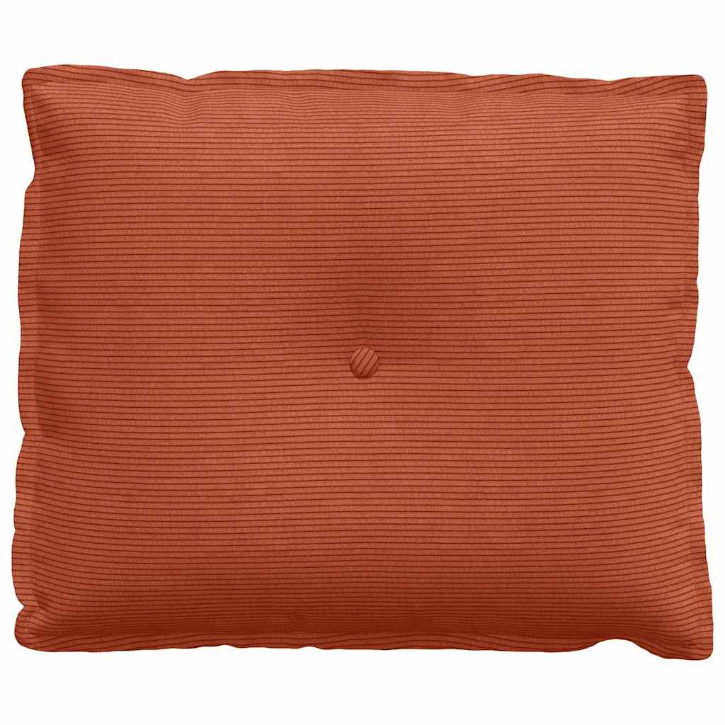 Rückenkissen Rot-Orange 60 x 50 cm Cordstoff