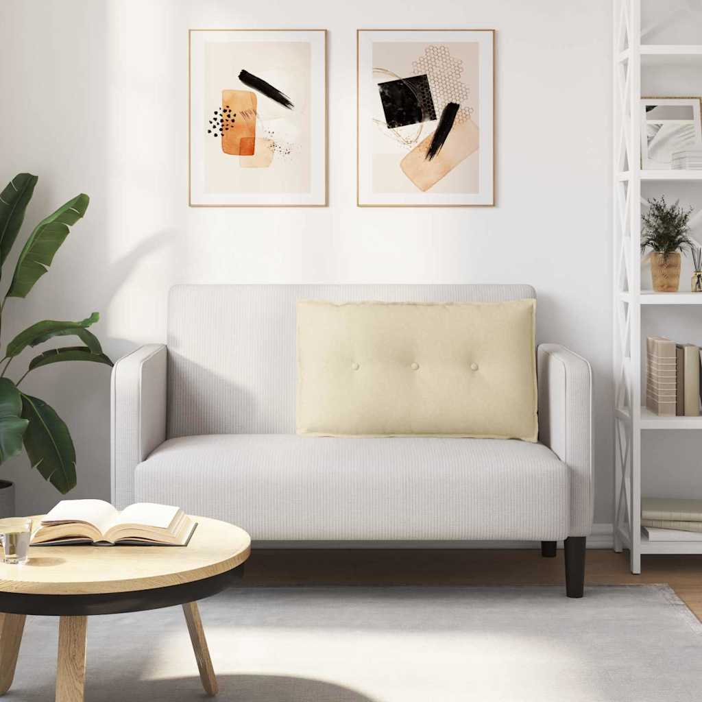 Rückenkissen Creme 80 x 19 x 50 cm Stoff