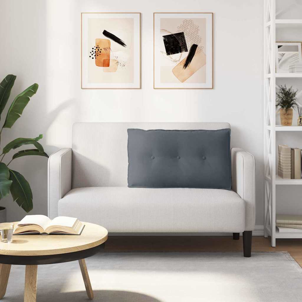 Rückenkissen Dunkelgrau 80 x 50 cm Cordstoff