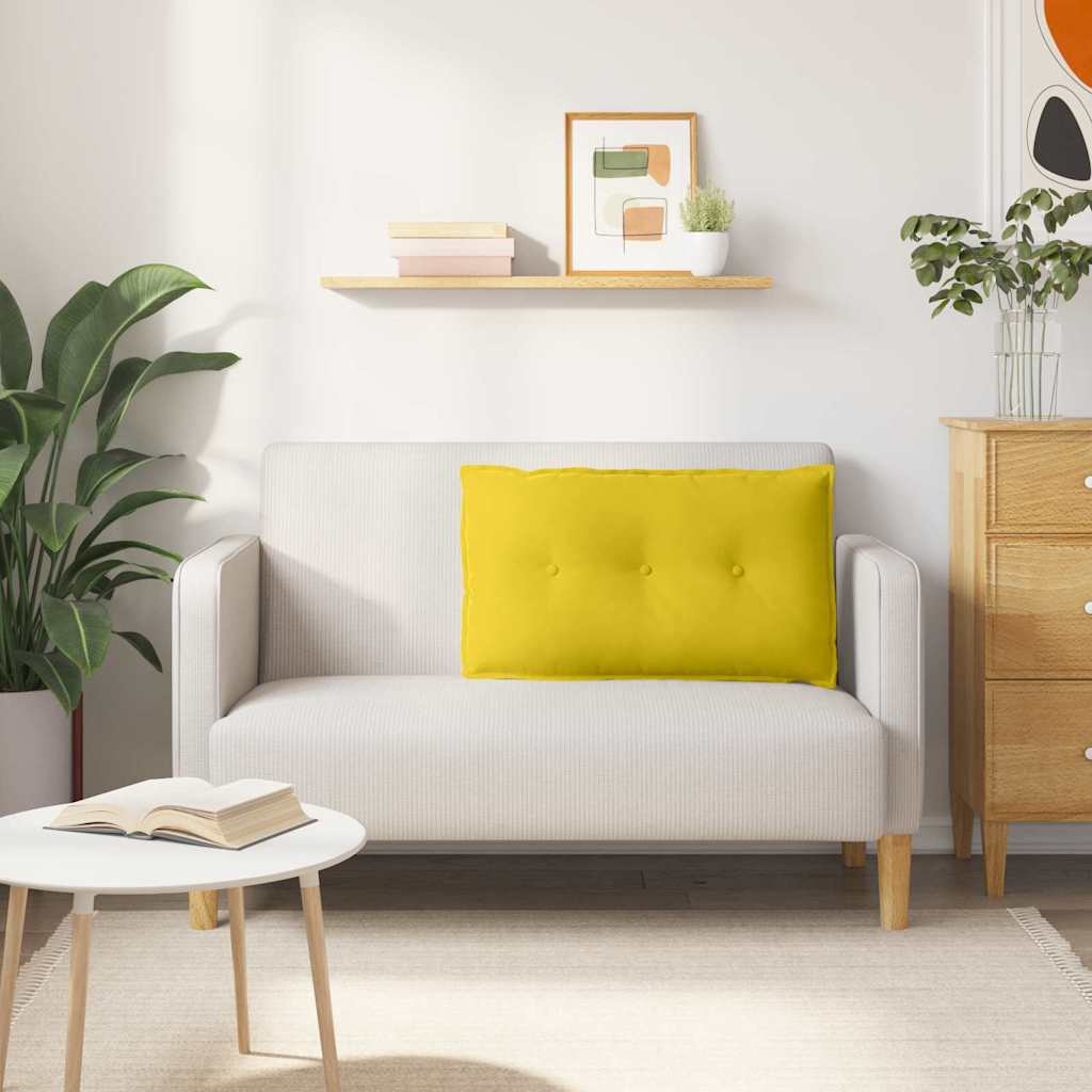 Rückenkissen Gelb 80 x 50 cm Cordstoff