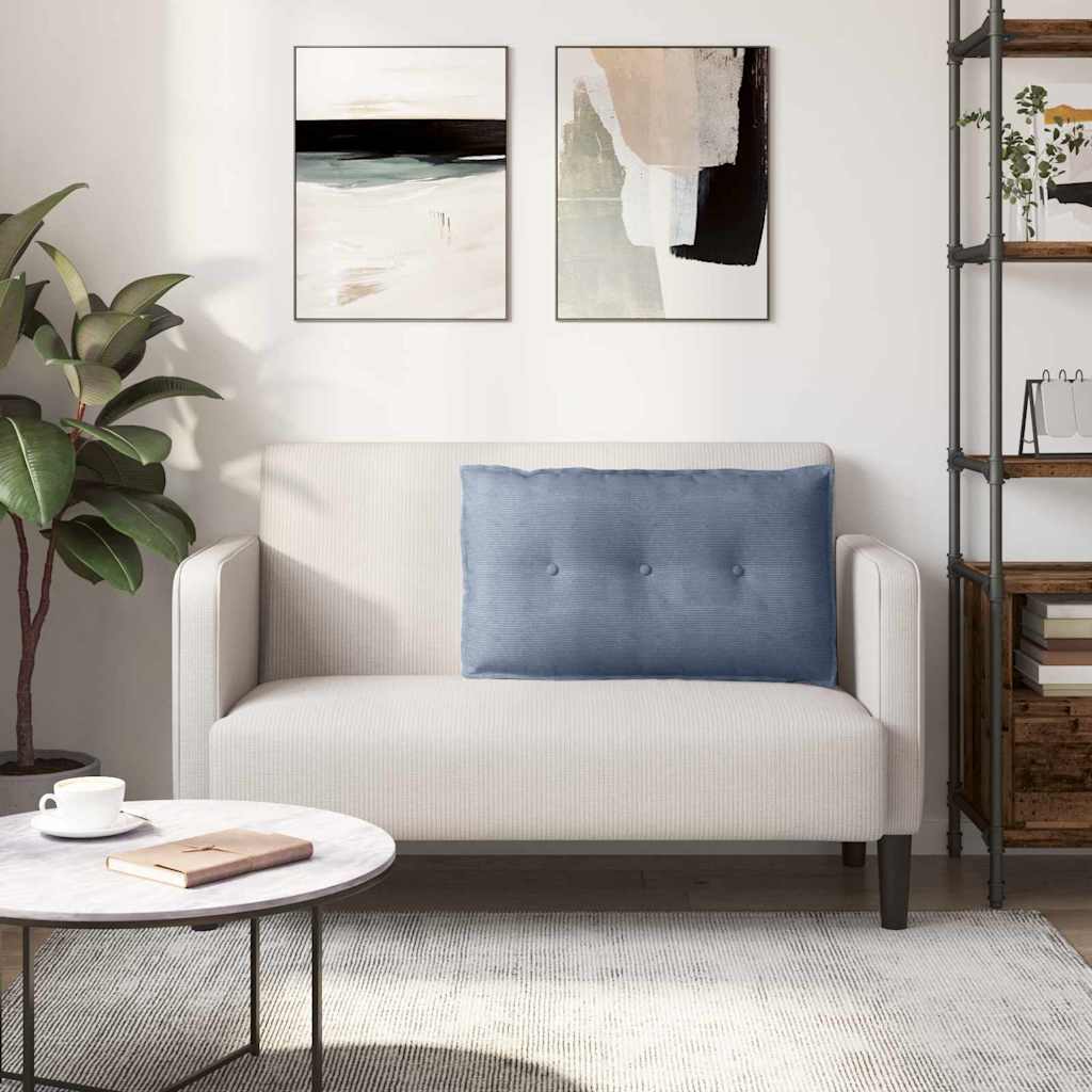 Rückenkissen Blau 80 x 50 cm Cordstoff