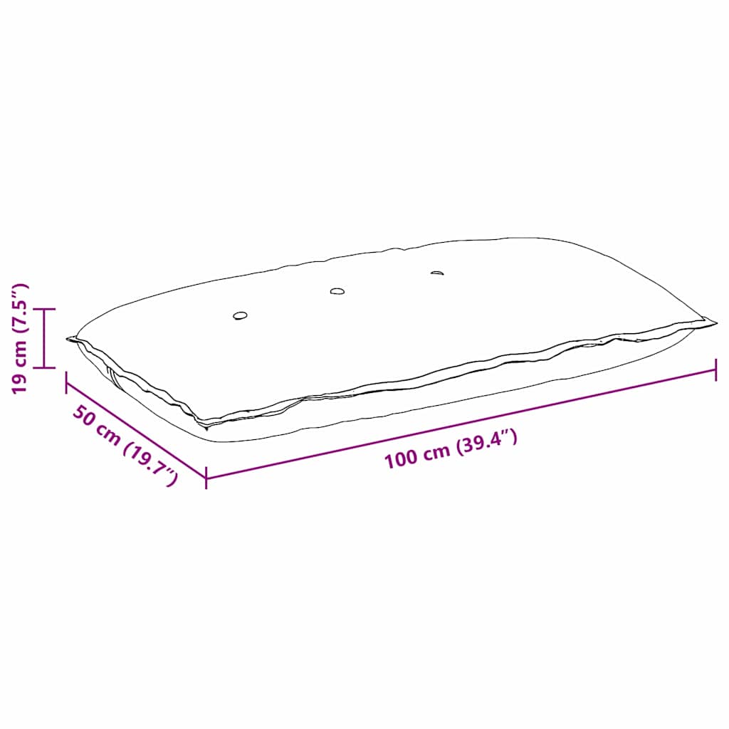 Rückenkissen Rosa 100 x 19 x 50 cm Stoff