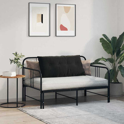 Rückenkissen Schwarz 100 x 50 cm Cordstoff