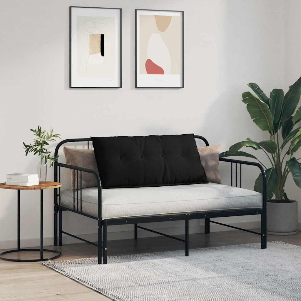 Rückenkissen Schwarz 100 x 50 cm Mikrofaserstoff