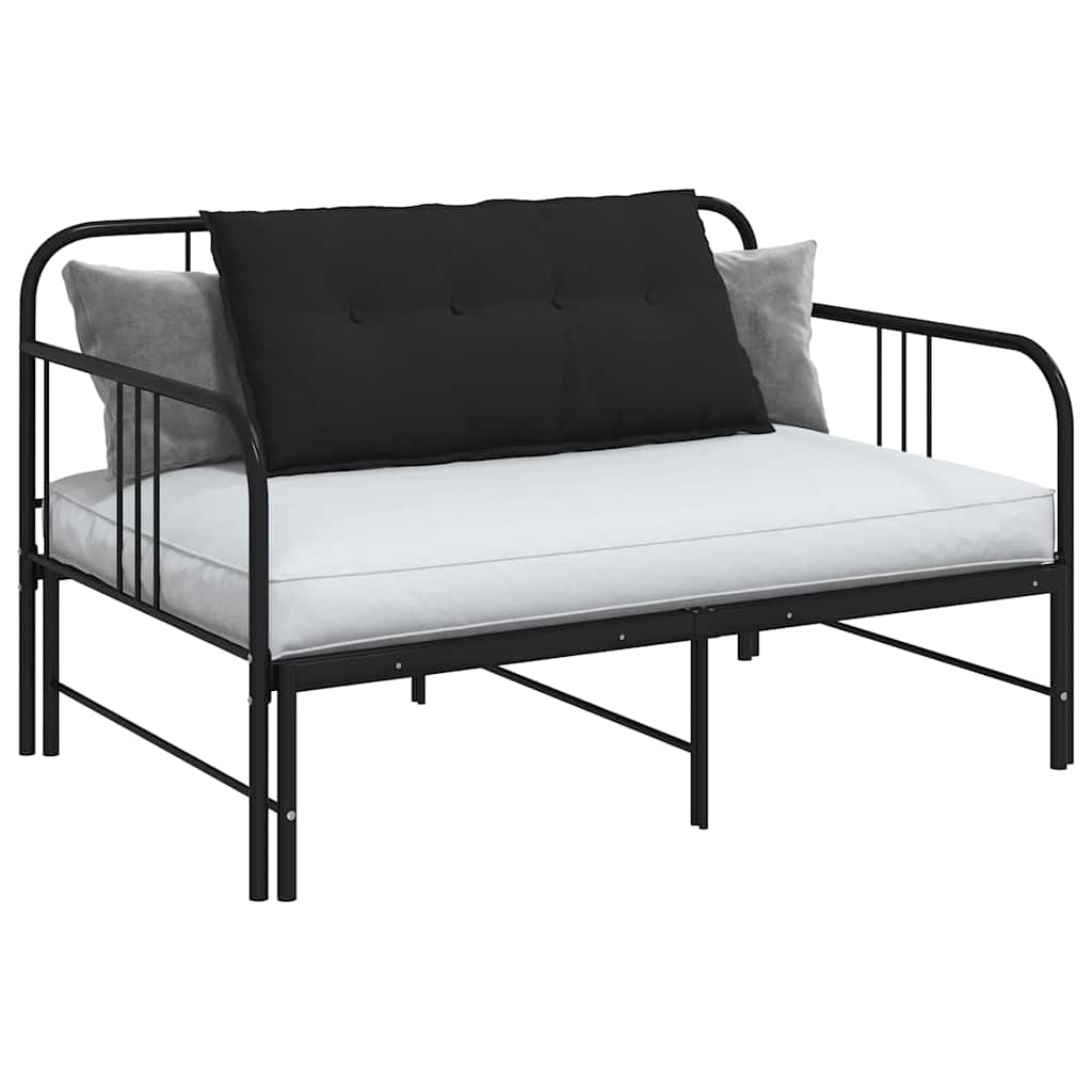 Rückenkissen Schwarz 100 x 50 cm Mikrofaserstoff