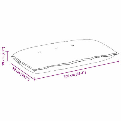 Rückenkissen Rot-Orange 100 x 50 cm Cordstoff