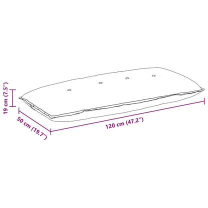 Rückenkissen Hellgrau 120 x 50 cm Cordstoff