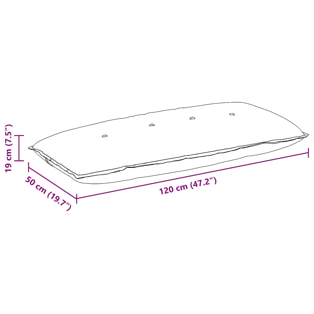 Rückenkissen Hellgrün 120 x 50 cm Cordstoff
