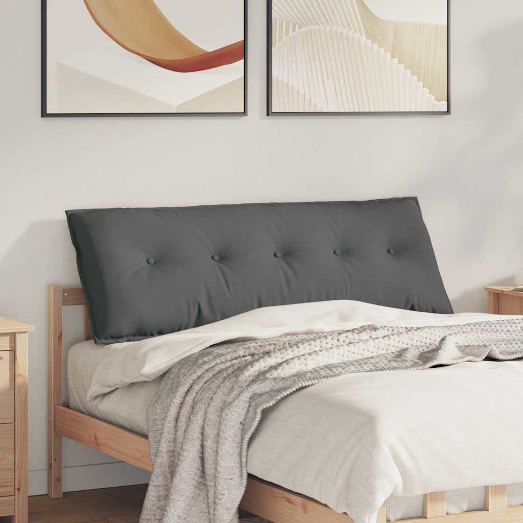 Rückenkissen Dunkelgrau 140 x 19 x 50 cm Stoff