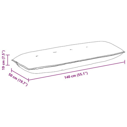 Rückenkissen Dunkelgrau 140 x 19 x 50 cm Stoff