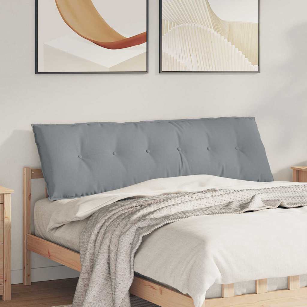 Rückenkissen Hellgrau 160 x 19 x 50 cm Stoff