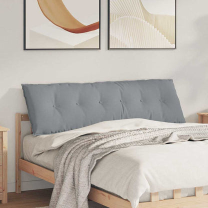 Rückenkissen Hellgrau 160 x 19 x 50 cm Stoff