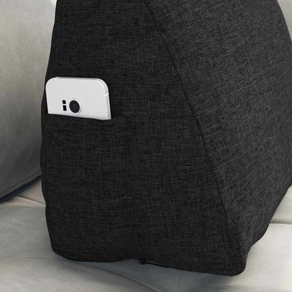 Rückenkissen Schwarz 45 x 20 x 35 cm Stoff