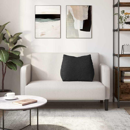 Rückenkissen Schwarz 60 x 20 x 50 cm Stoff