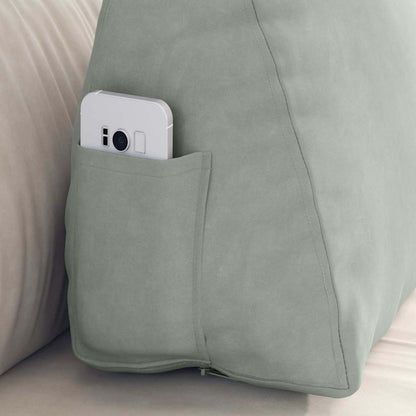 Rückenkissen Hellgrau 60 x 20 x 50 cm Cordstoff