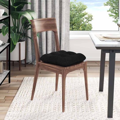 vidaXL Sitzkissen 4 pcs Schwarz 40 x 40 x 12 cm Stoff