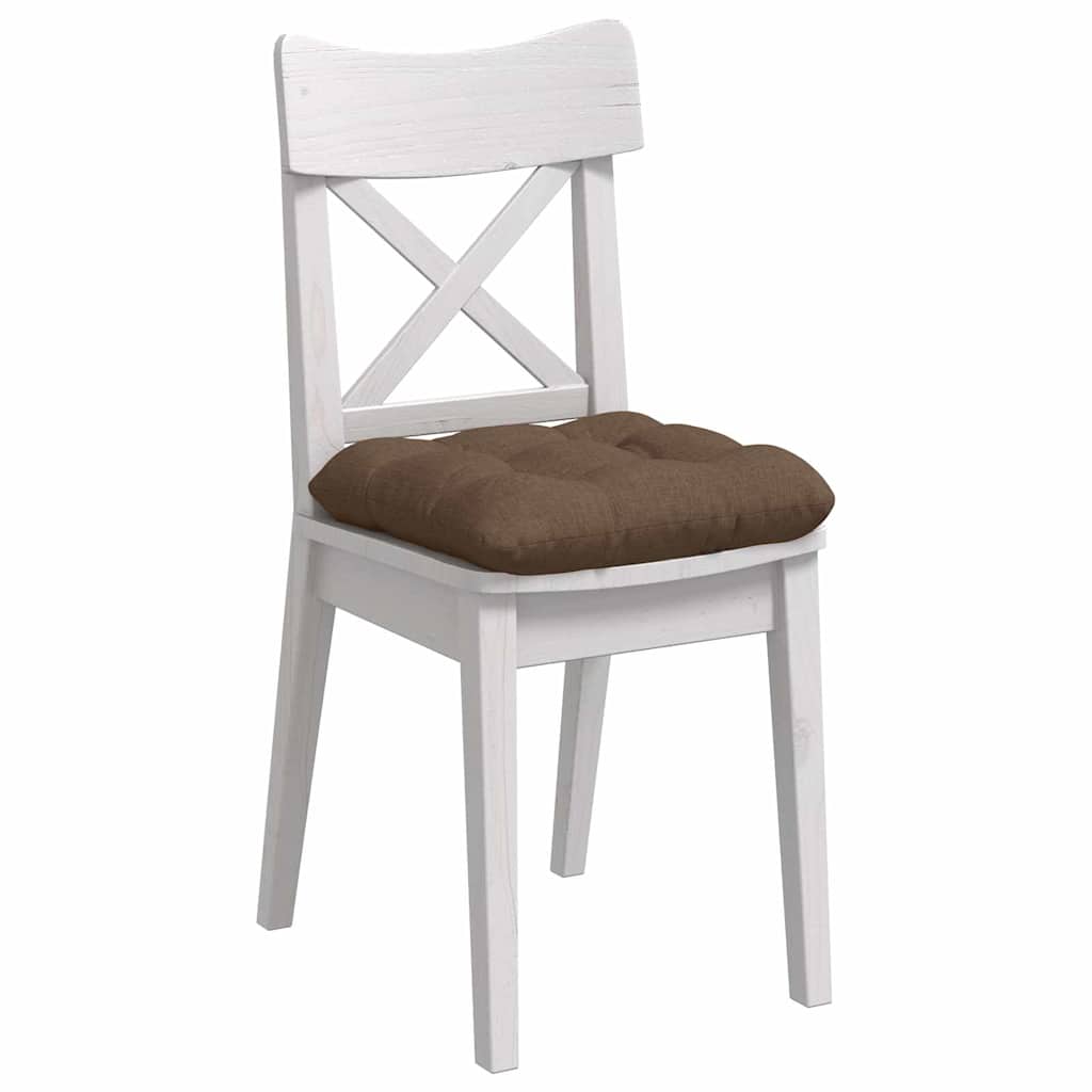 vidaXL Sitzkissen 4 pcs Braun 40 x 40 x 12 cm Stoff