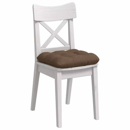 vidaXL Sitzkissen 4 pcs Braun 40 x 40 x 12 cm Stoff