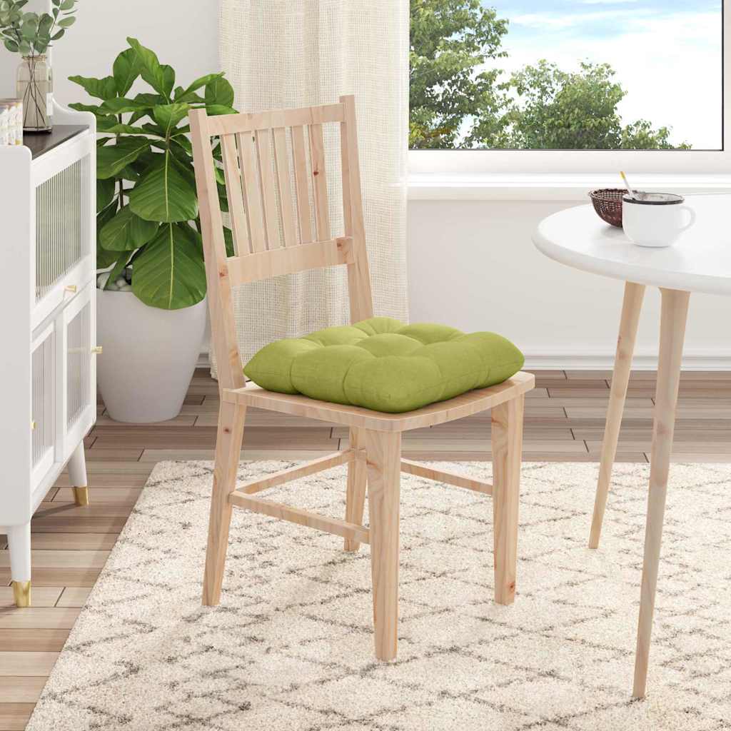 vidaXL Sitzkissen 4 pcs Hellgrün 40 x 40 x 12 cm Stoff