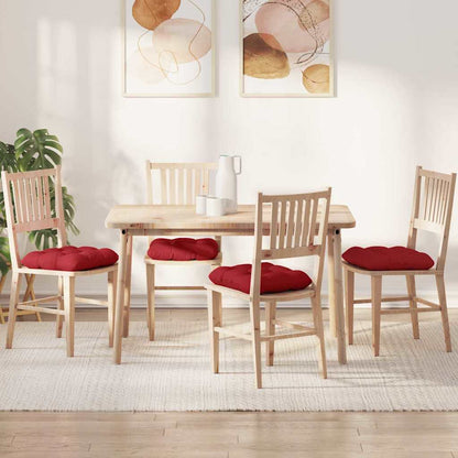 Sitzkissen 4 pcs Rot 40 x 40 x 12 cm Stoff