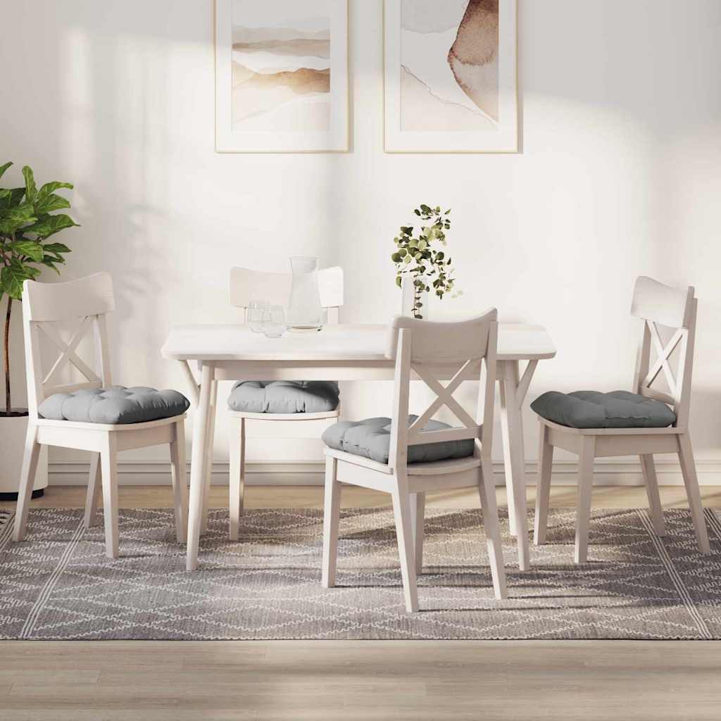 Sitzkissen 4 pcs Wolkengrau 40 x 40 x 12 cm Stoff