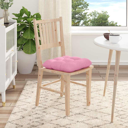 vidaXL Coussins de siège 4 pcs Rose 40 x 40 x 12 cm Tissu