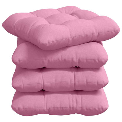vidaXL Coussins de siège 4 pcs Rose 40 x 40 x 12 cm Tissu