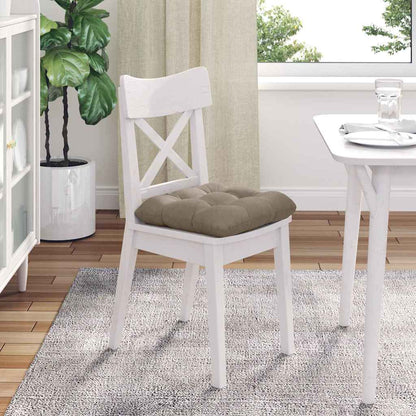 vidaXL Sitzkissen 4 pcs Taupe 40 x 40 cm Mikrofaserstoff