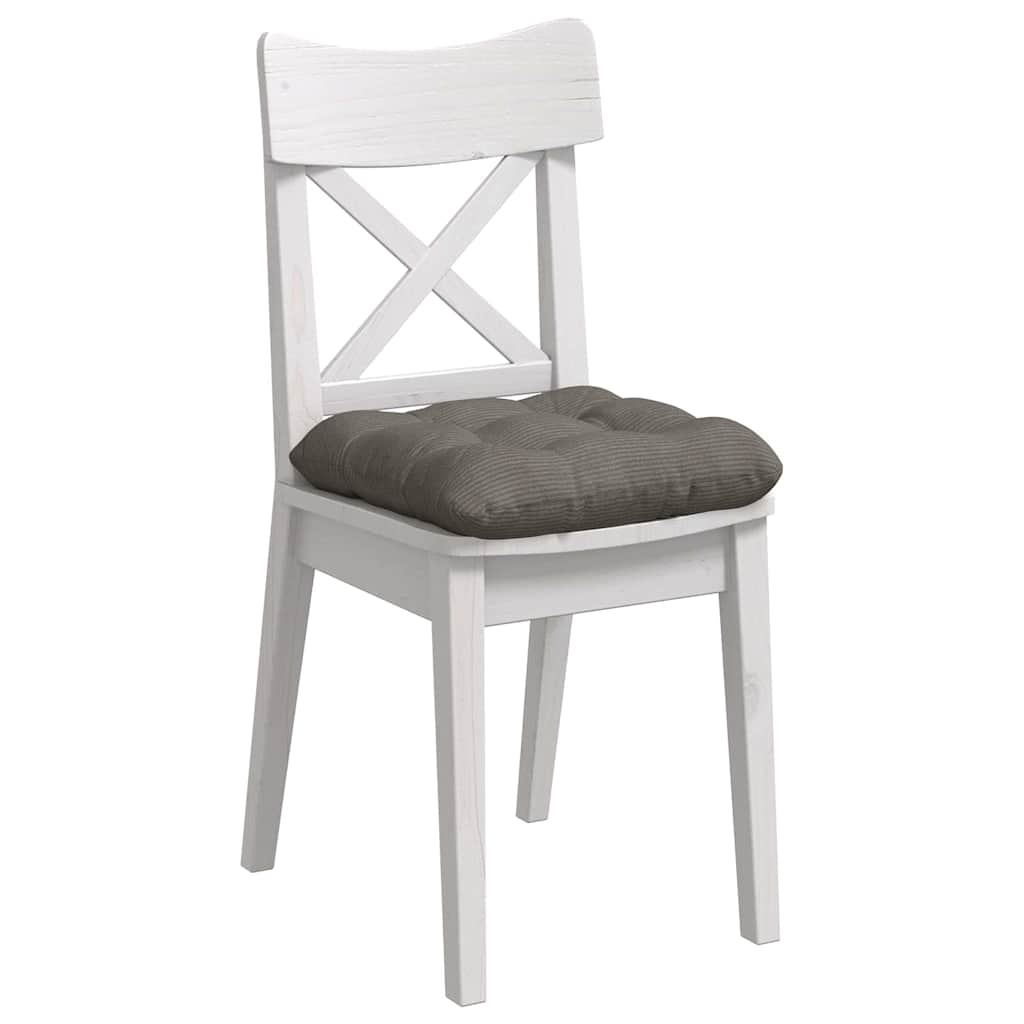 vidaXL Coussins de siège 4 pcs Gris clair 40 x 40 cm Tissu côtelé