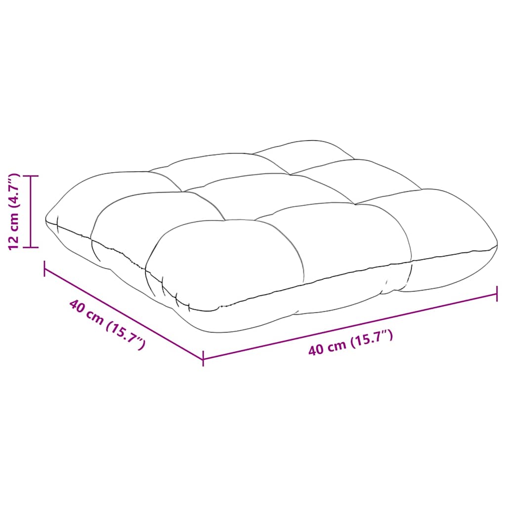 vidaXL Coussins de siège 4 pcs Gris clair 40 x 40 cm Tissu côtelé