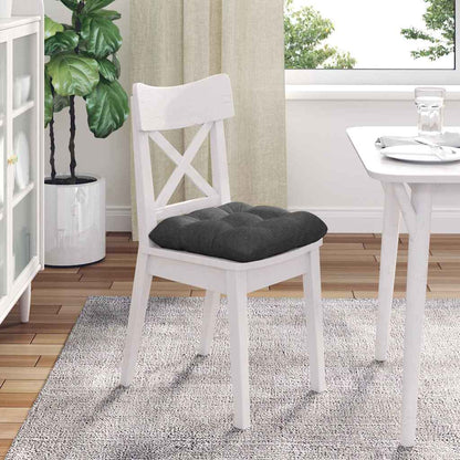 vidaXL Coussins de chaise 4 pcs Gris foncé 40 x 40 cm Corde