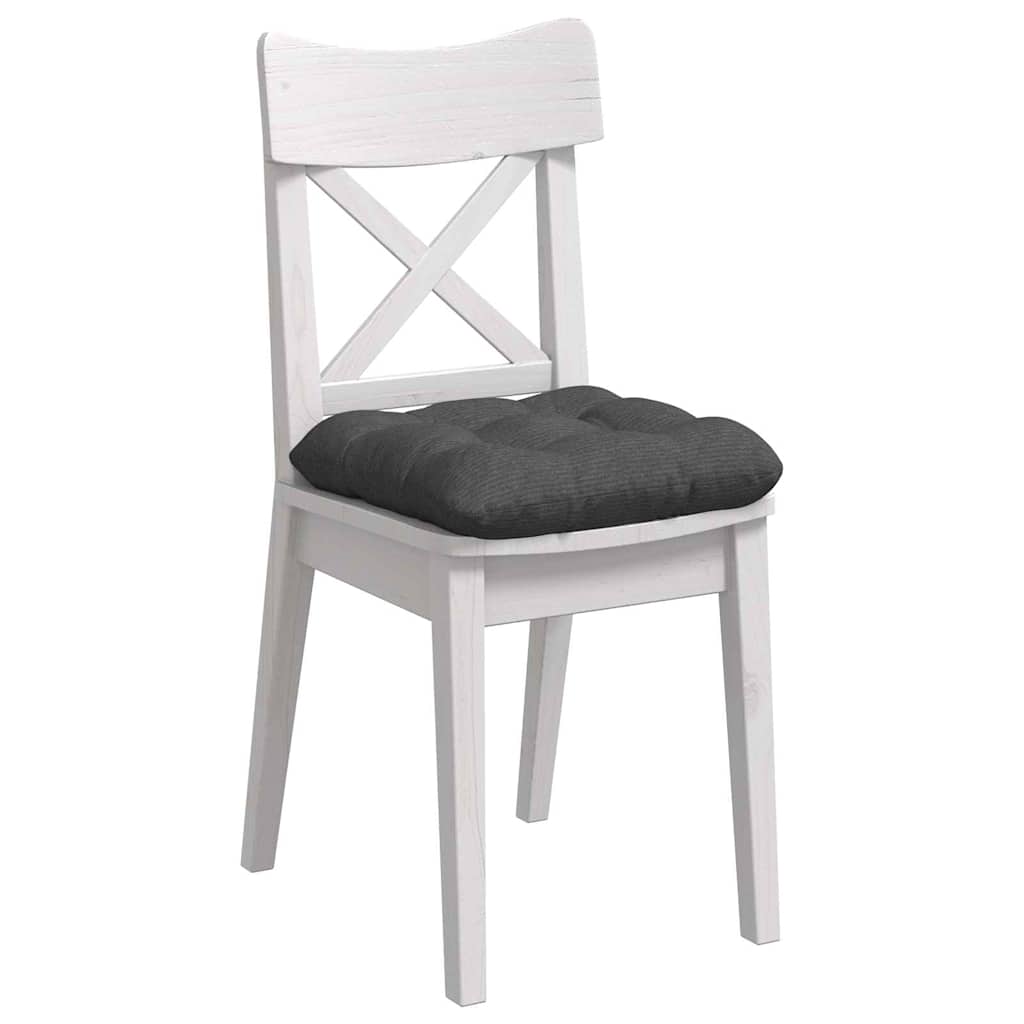 vidaXL Coussins de chaise 4 pcs Gris foncé 40 x 40 cm Corde