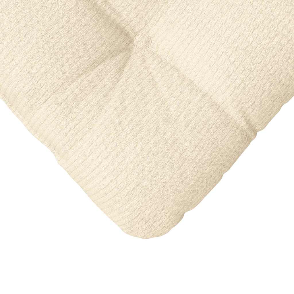 vidaXL Coussins de siège 4 pcs Crème 40 x 40 cm Tissu côtelé