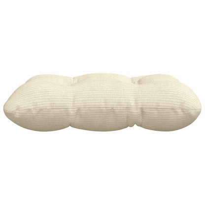 vidaXL Coussins de siège 4 pcs Crème 40 x 40 cm Tissu côtelé