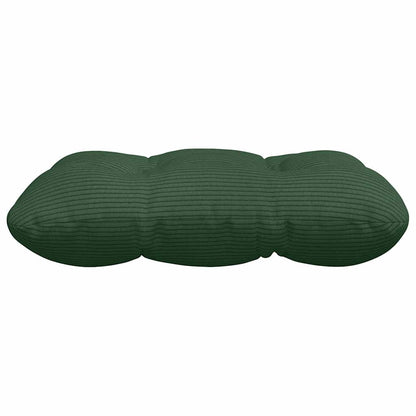 vidaXL Coussins de chaise 4 pcs Vert foncé 40 x 40 cm Tissu côtelé