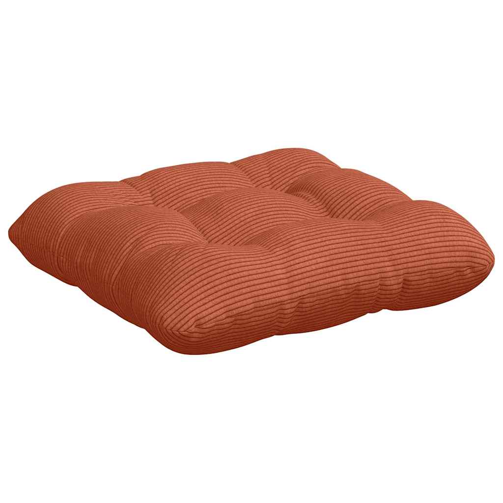 vidaXL Coussins de siège 4 pcs Rouge-orange 40 x 40 cm Tissu côtelé