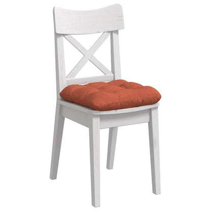 vidaXL Coussins de siège 4 pcs Rouge-orange 40 x 40 cm Tissu côtelé