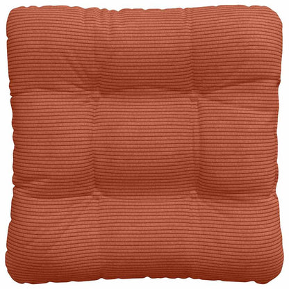 vidaXL Coussins de siège 4 pcs Rouge-orange 40 x 40 cm Tissu côtelé