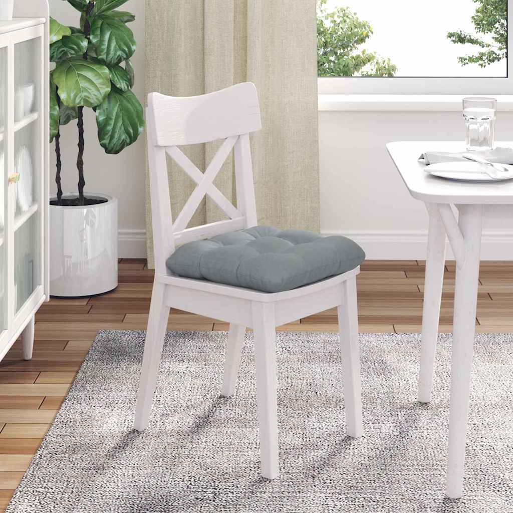 vidaXL Coussins de chaise 4 pcs Gris clair 45 x 45 x 12 cm Tissu