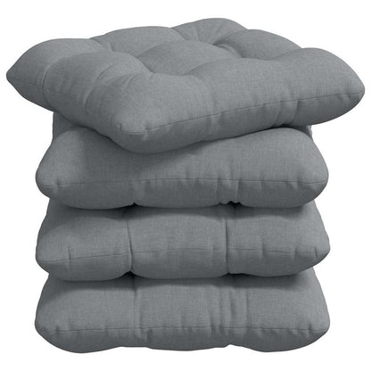 vidaXL Coussins de chaise 4 pcs Gris clair 45 x 45 x 12 cm Tissu