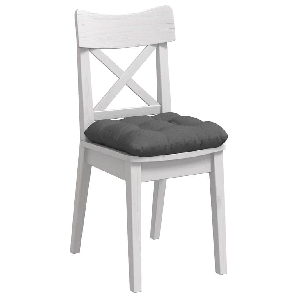 vidaXL Coussins de siège 4 pcs Gris foncé 45 x 45 x 12 cm Tissu