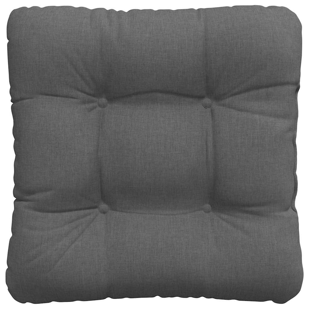 vidaXL Coussins de siège 4 pcs Gris foncé 45 x 45 x 12 cm Tissu