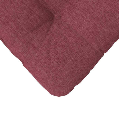 vidaXL Coussins de chaise 4 pcs Rouge bordeaux 45 x 45 x 12 cm Tissu