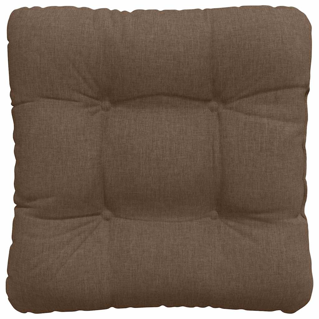 vidaXL Coussins de siège 4 pcs Marron 45 x 45 x 12 cm Tissu