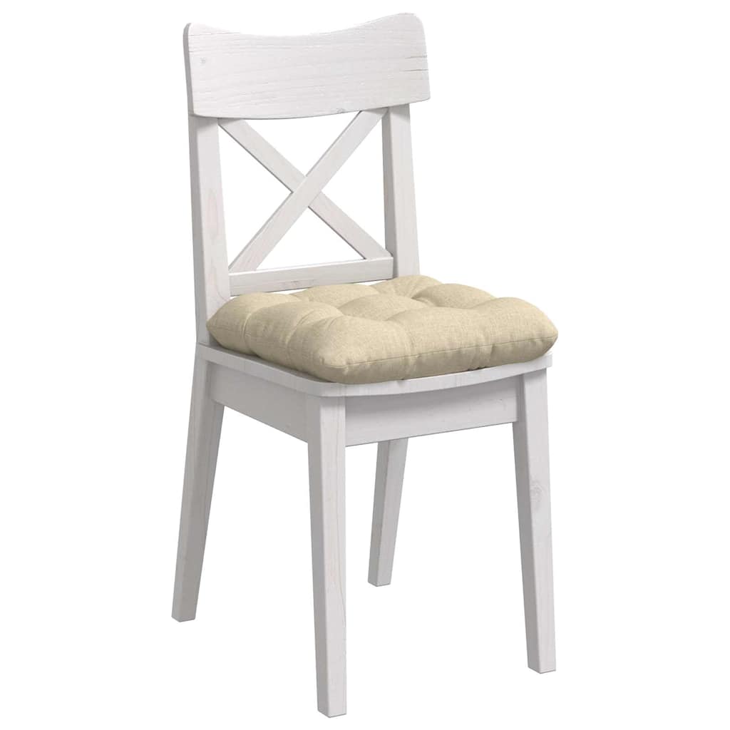 vidaXL Sitzkissen 4 pcs Creme 45 x 45 x 12 cm Stoff