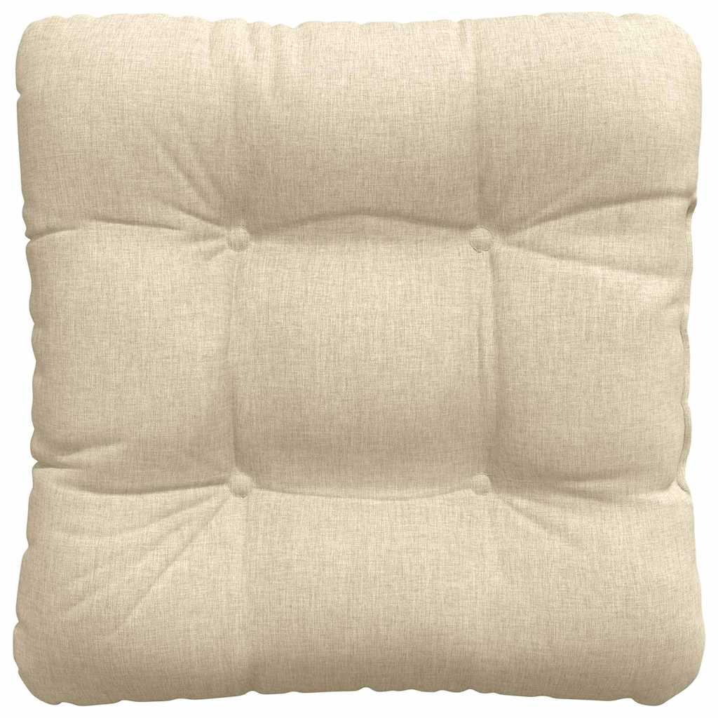 vidaXL Sitzkissen 4 pcs Creme 45 x 45 x 12 cm Stoff