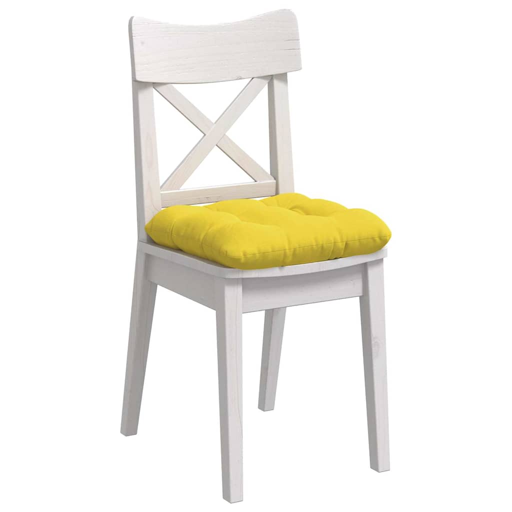 vidaXL Sitzkissen 4 pcs Helles Gelb 45 x 45 x 12 cm Stoff