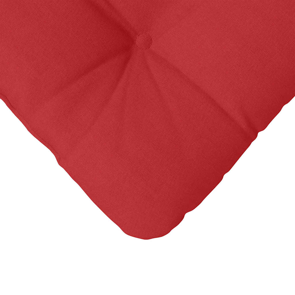 vidaXL Sitzkissen 4 pcs Rot 45 x 45 x 12 cm Stoff