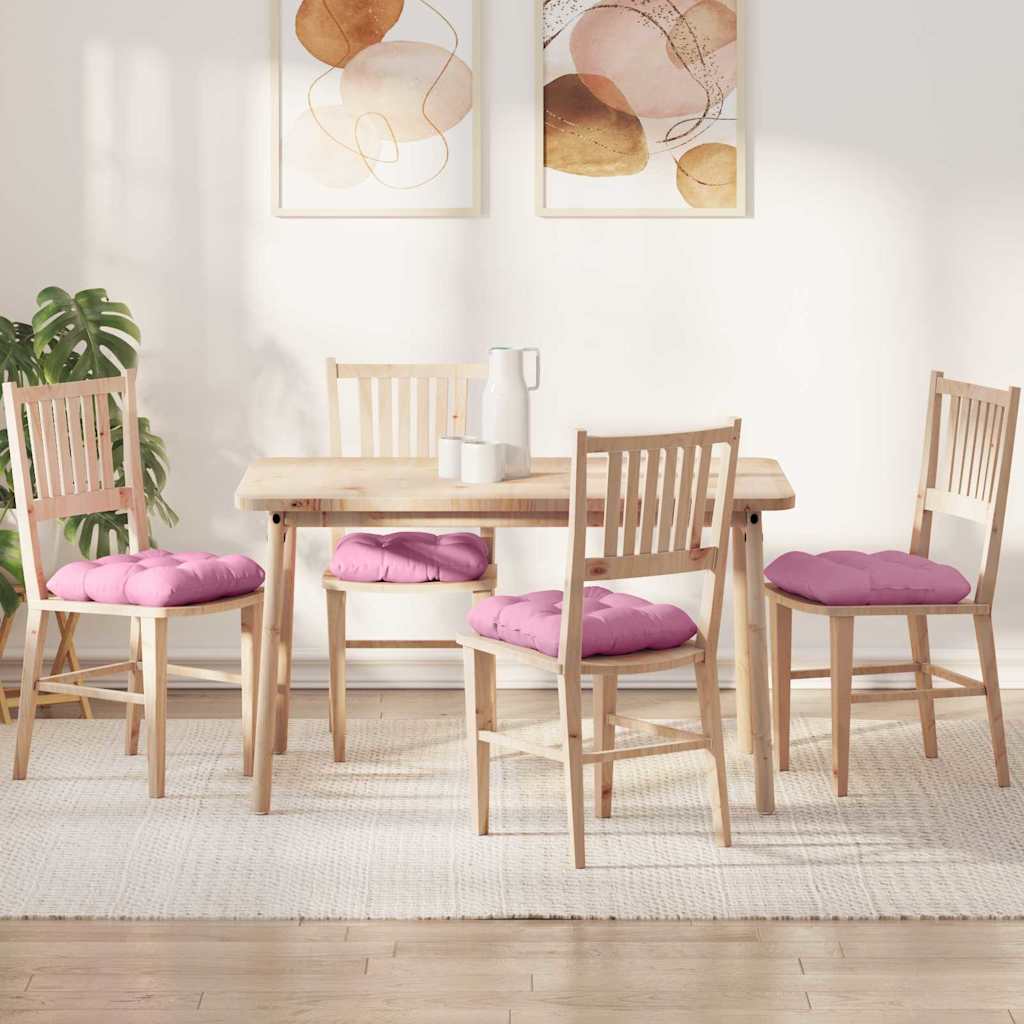 vidaXL Sitzkissen 4 pcs Rosa 45 x 45 x 12 cm Stoff
