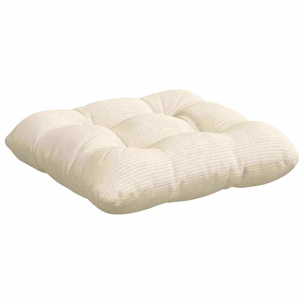 vidaXL Sitzkissen 4 pcs Creme 45 x 45 cm Cordstoff